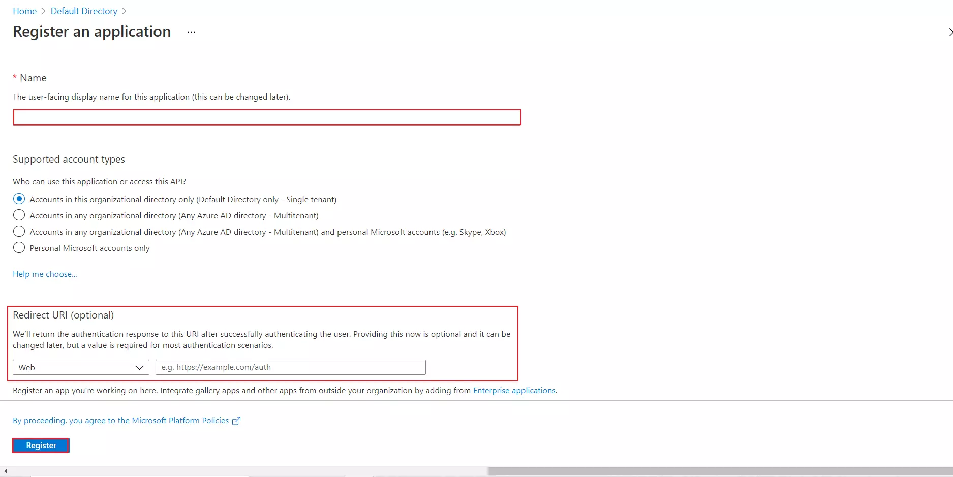 Umbraco Single Sign-On (SSO) using Azure AD as IDP -   Application Registration