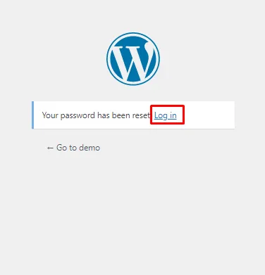password reset login
