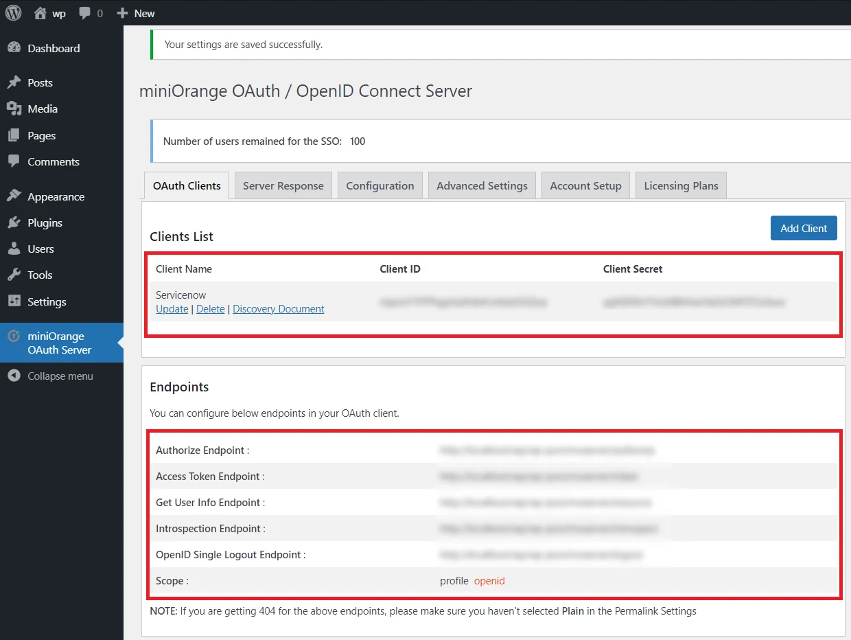 Servicenow Single Sign-On (SSO) With WordPress As OAuth Server