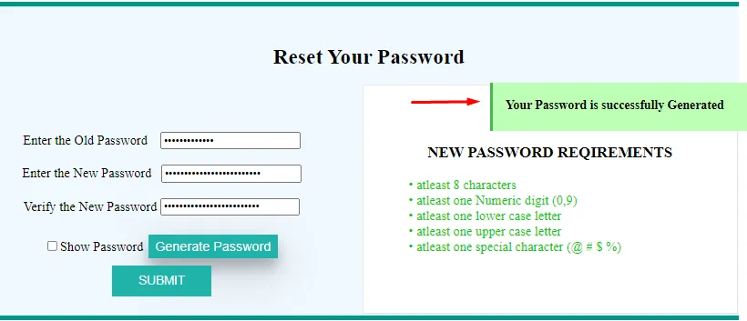 Generating Random Passwords - Sucessfully generate password