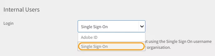 Adobe Captivate Prime SAML SSO - select single sign on
