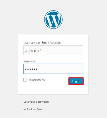  wordpress login admin 