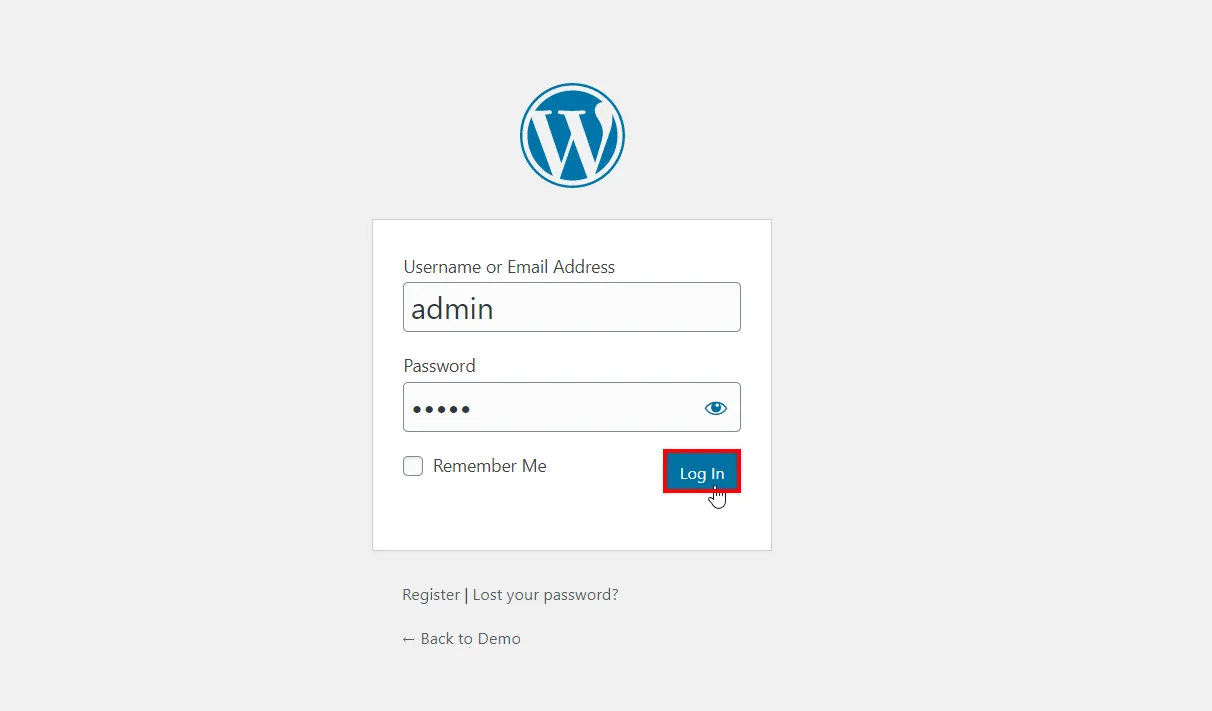 Password Policy All User Based - Click login button