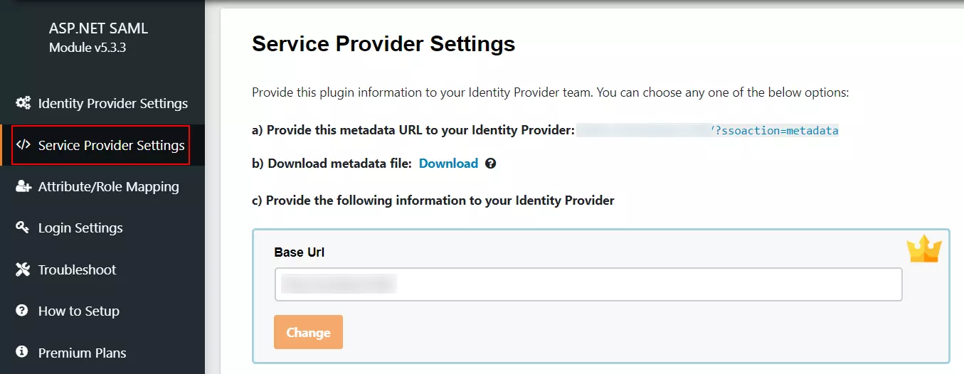 Umbraco Single Sign-On (SSO) using Auth0 as IDP - Service provider metadata