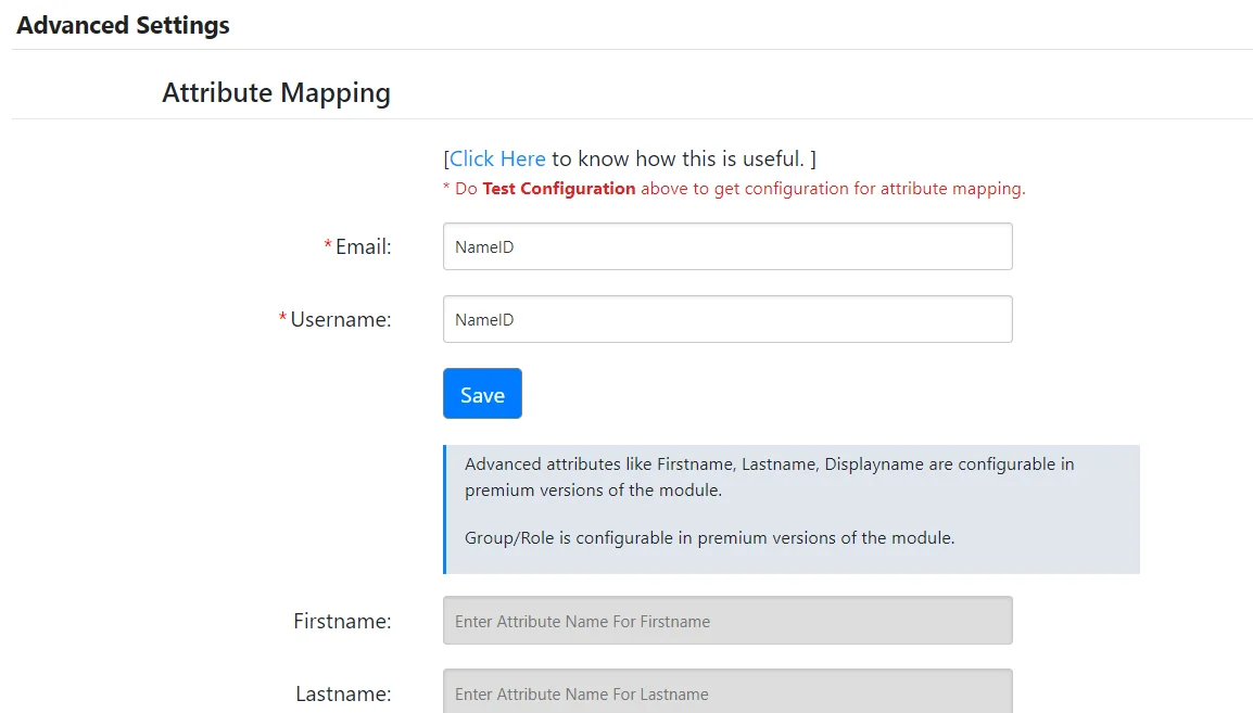 Dotnetnuke dnn saml sso Salesforce Community : attribute mapping