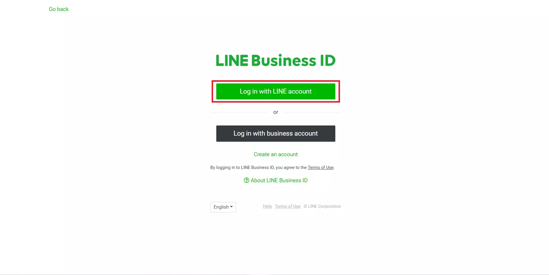 line developer account login shopify