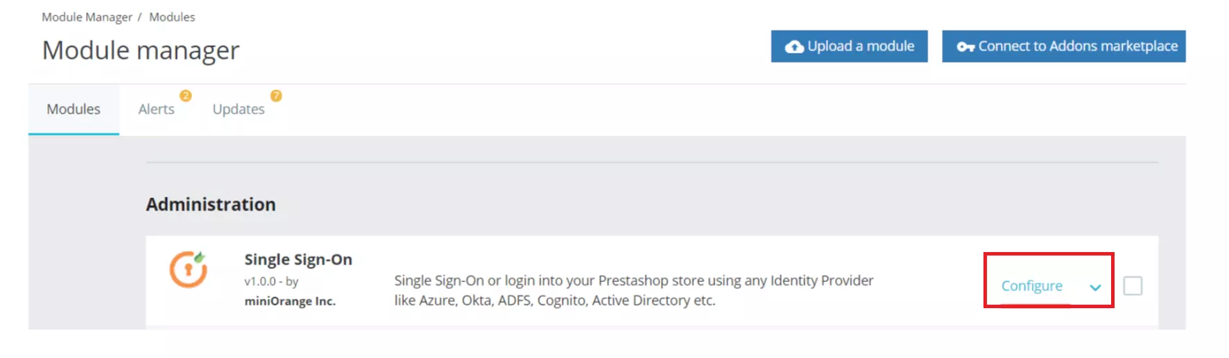 Prestshop Single Sign-On (SSO) | Upload Prestashop Module