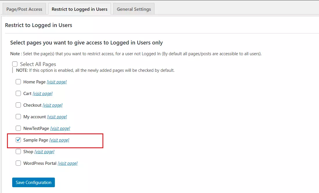 WordPress Page Post Restriction according to user roles | Restrict to Logged in Users tab