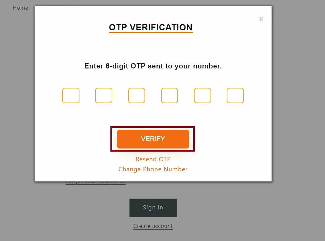 verify OTP