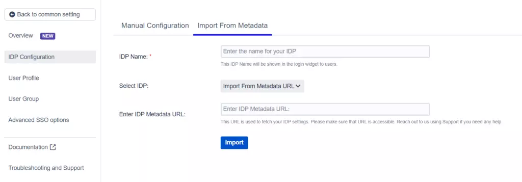 Import IDP through Metadata URL - SSO Login with Joomla
