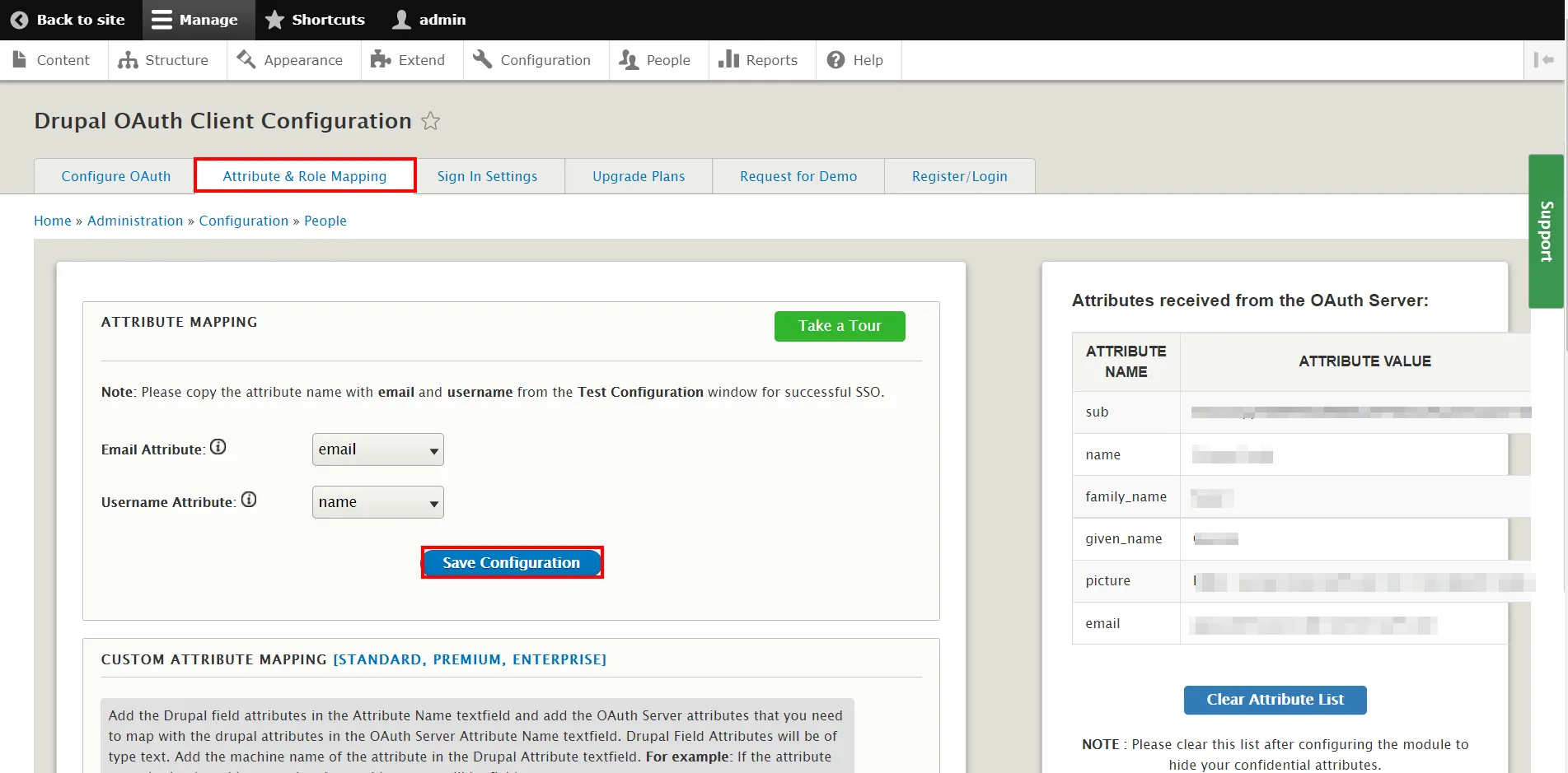 Azure AD sso login with drupal OAuth OpenID Single Single On DeviantArt test Configuration successfully