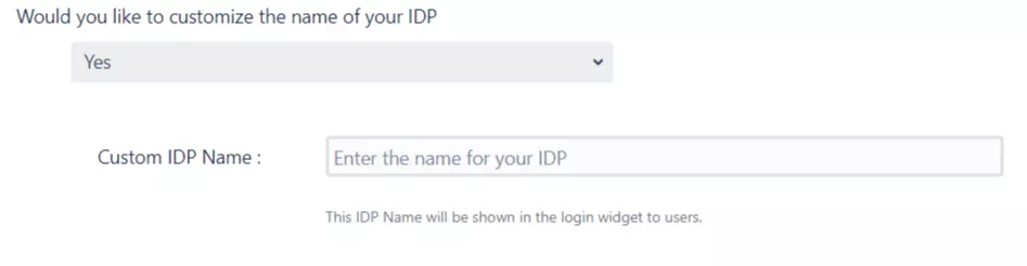 Quick Setup custom name for IDP - SSO Login with Joomla