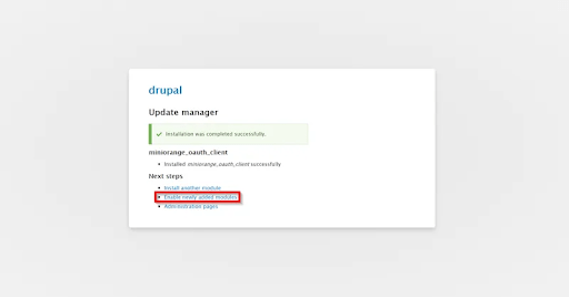 Drupal OAuth client enable newly added module