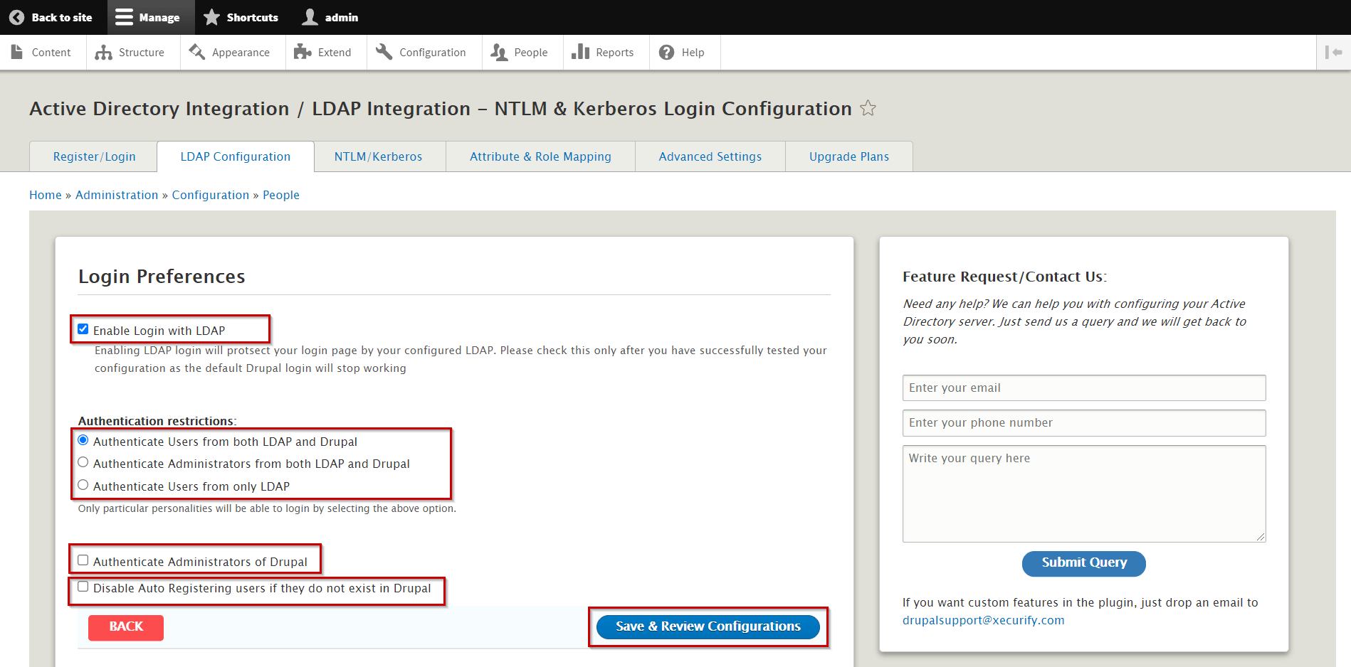 this option enable login with ldap to allow user authentication with drupal site