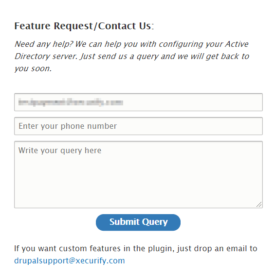 New Feature Request/Contact Us