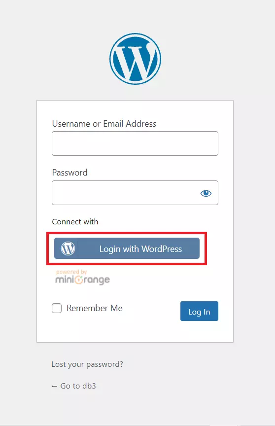 wordpress social login icon on wordpress login
