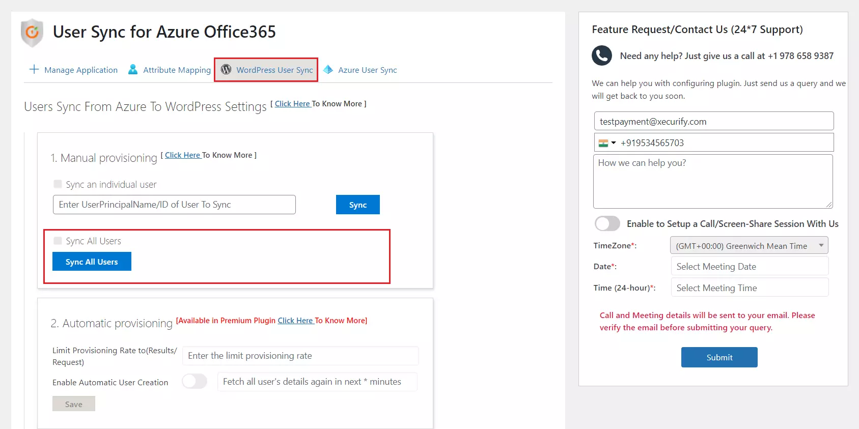 Azure AD user sync with WordPress - Sync All Users
