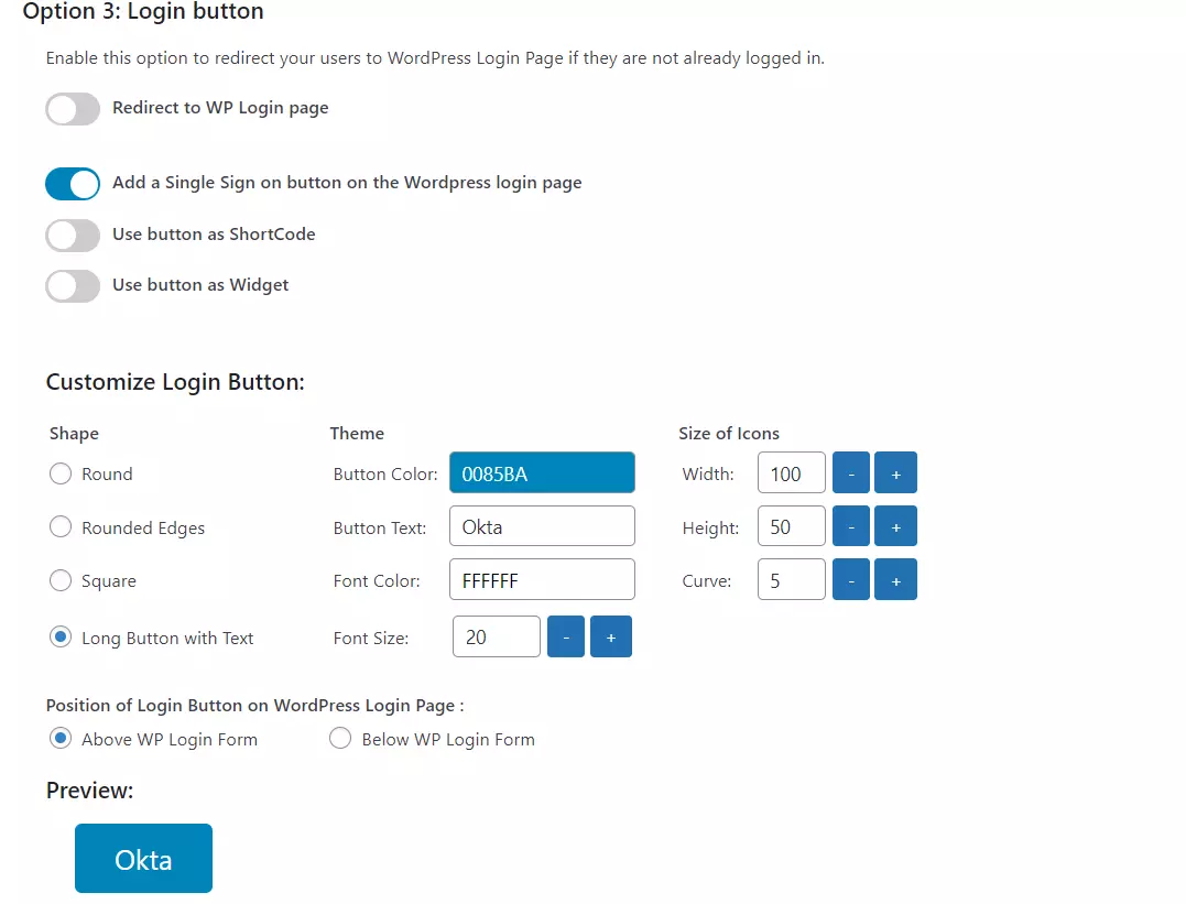 Login Button - WordPress WooCommerce SSO Integration