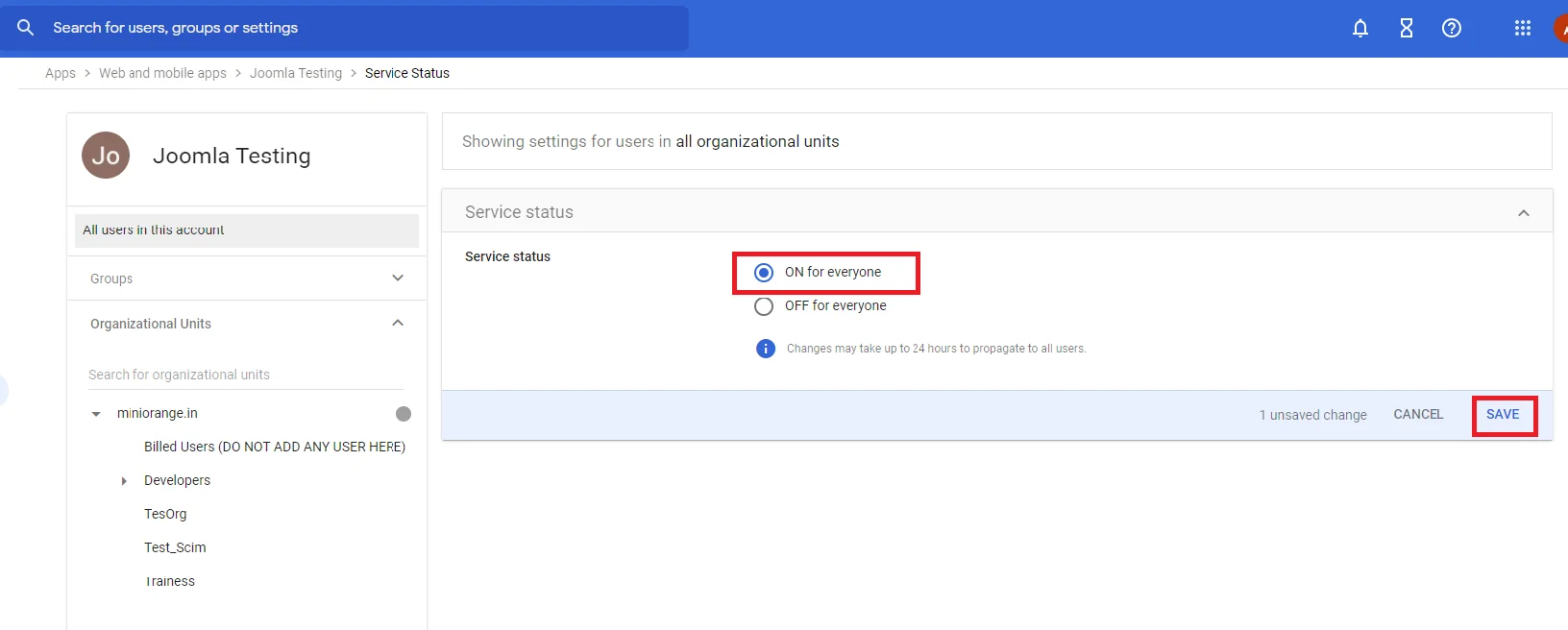 Google Apps SAML SSO Single Sign On into Joomla with Gsuite as IDP SAML Apps