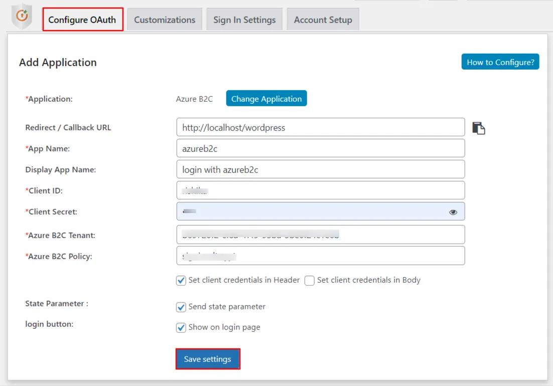 Azure B2C Single Sign-On (SSO) Session WordPress OAuth | Azure B2C SSO