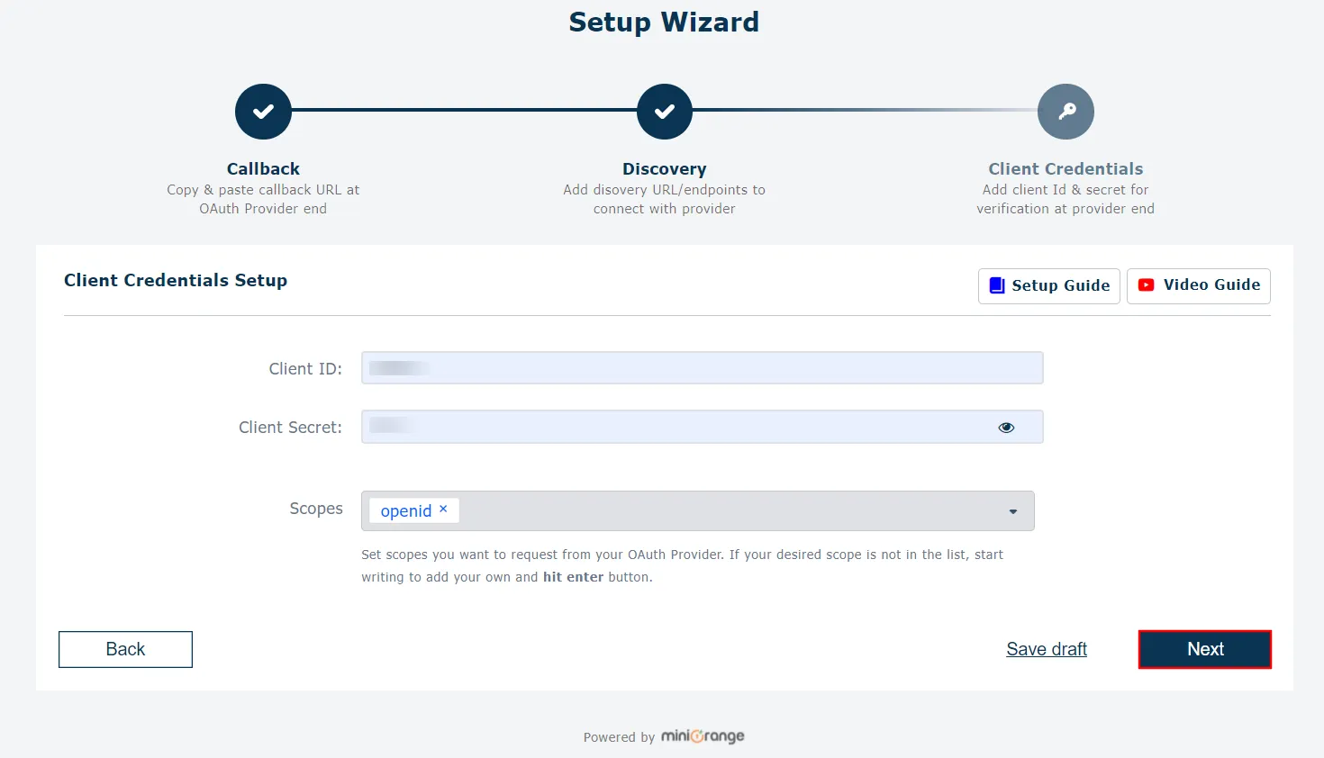 WSO2 Single Sign-On (SSO) OAuth - Client ID & Client Secret 