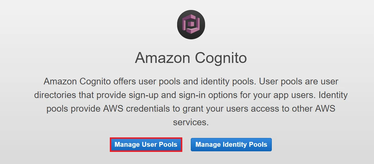 OAuth Single Sign On (SSO), AWS cognito SSO Login Manage user pools