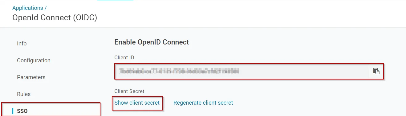 Druapl OAuth Client Onelogin sso get clientid secret 
