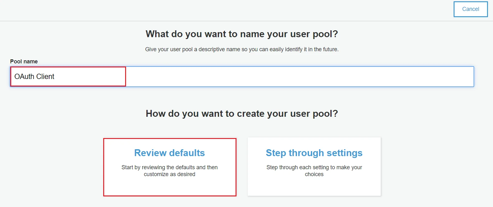 OAuth/OpenID/OIDC Single Sign On (SSO), AWS cognito SSO Login Review Defaults