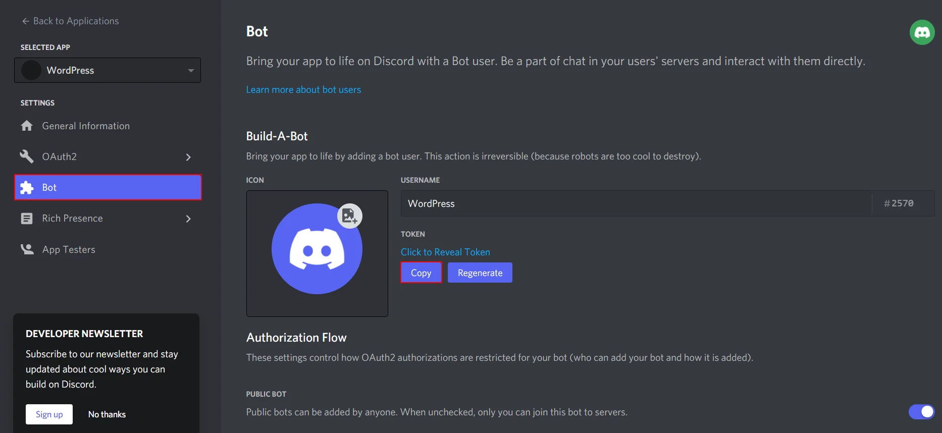 Discord Role Mapping - Copy Token