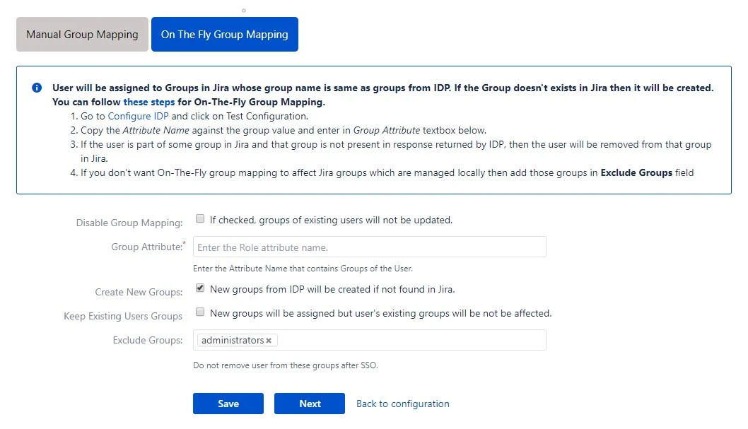 On the fly group mapping - SSO Login with Joomla
