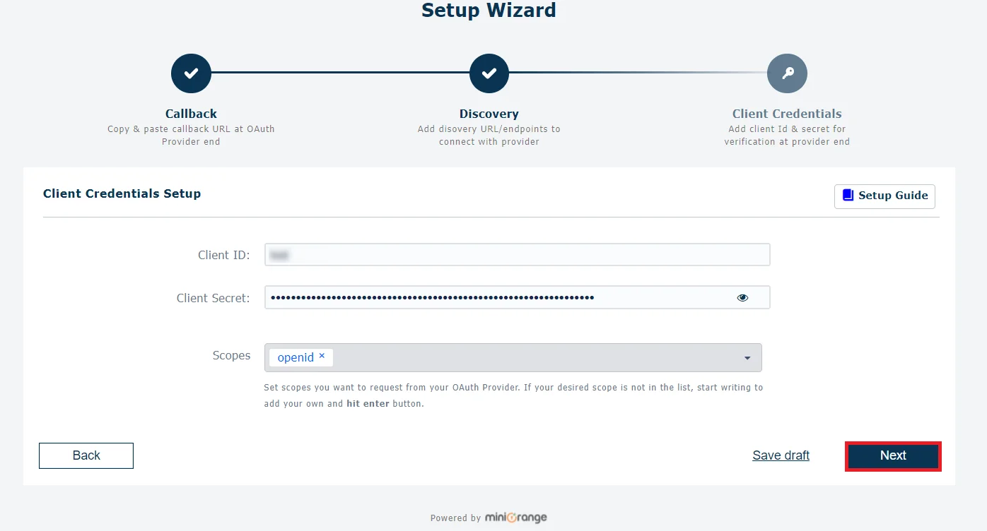 Ping Single Sign-On (SSO) Wordpress - Client ID & Client Secret 