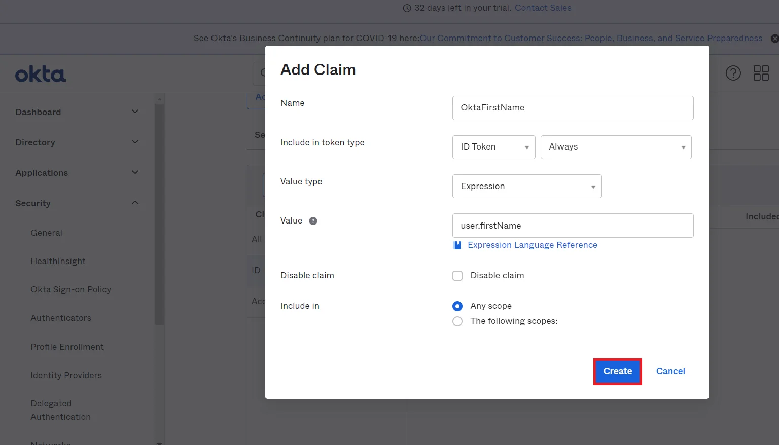 okta Single Sign-On (SSO) OAuth/OpenID Magento create-newclient login button setting