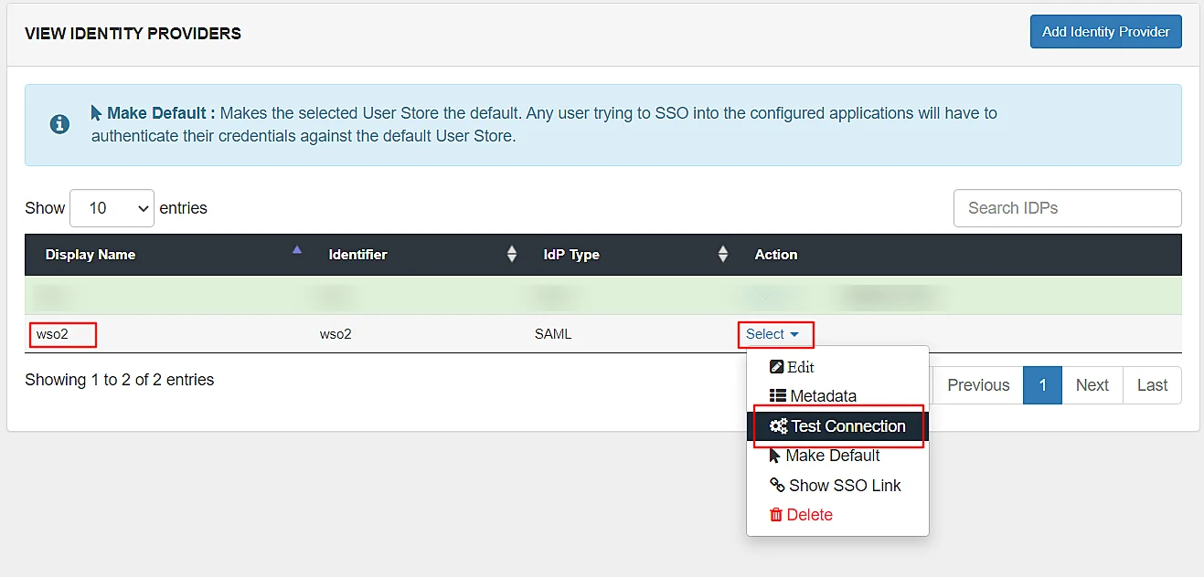WSO2 as IDP -Single Sign-On(SSO) for Shopify - test connection