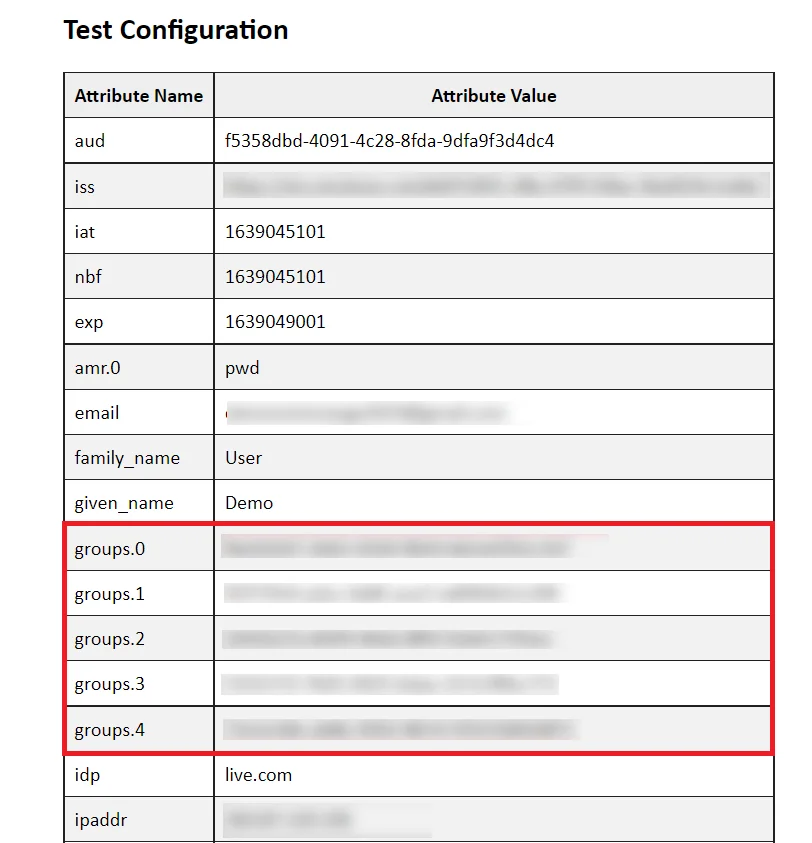 Azure AD B2C Single Sign-on (SSO) - Group Mapping Test Configuration