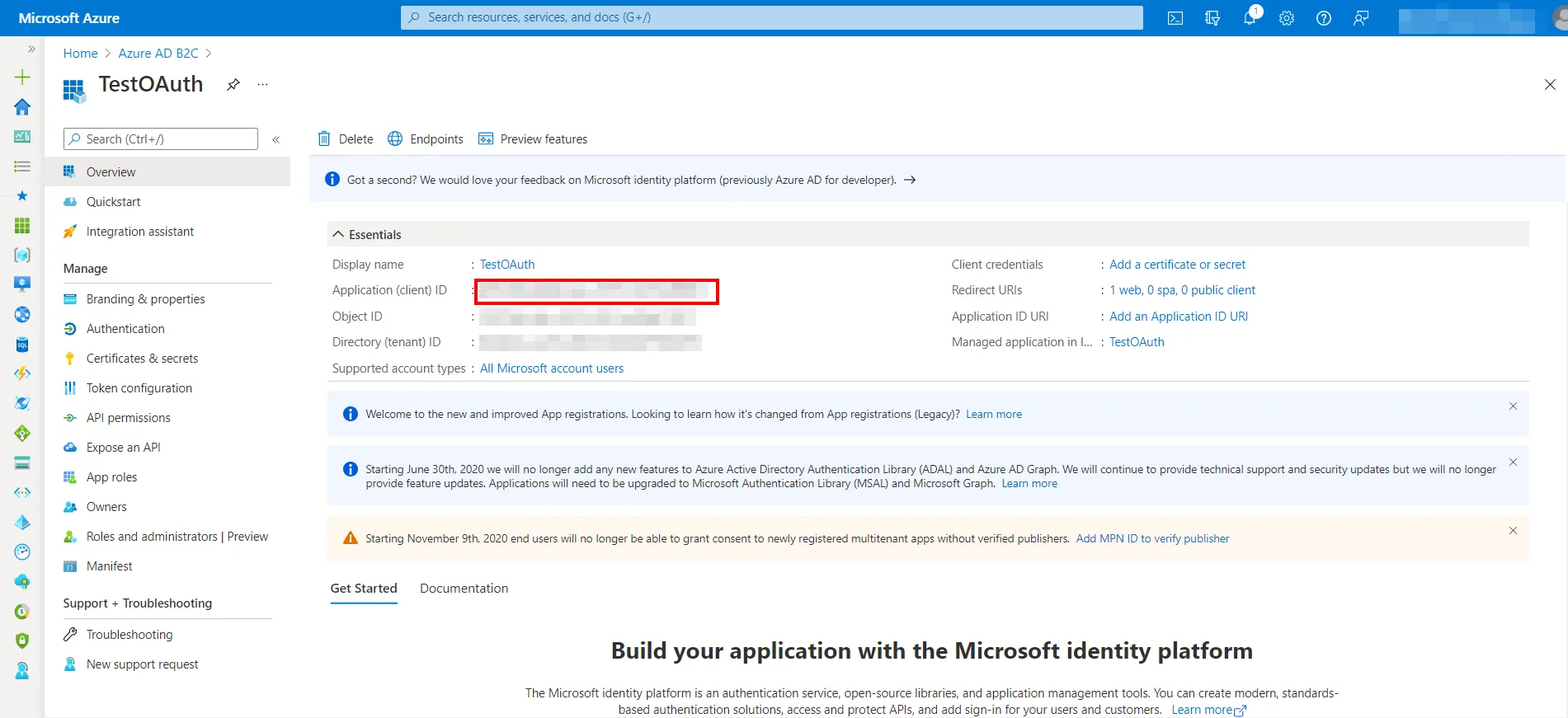 OAuth/OpenID/OIDC Single Sign On (SSO), AzureB2C Client ID