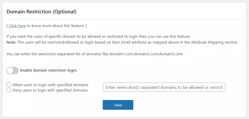 Domain Restriction 