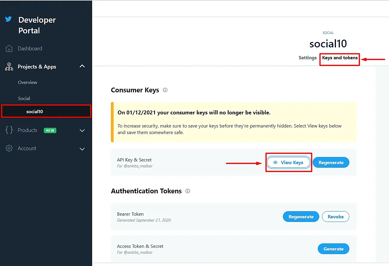 Twitter as IDP - Single Sign-On (SSO) Shopify - View API & Secrect Key