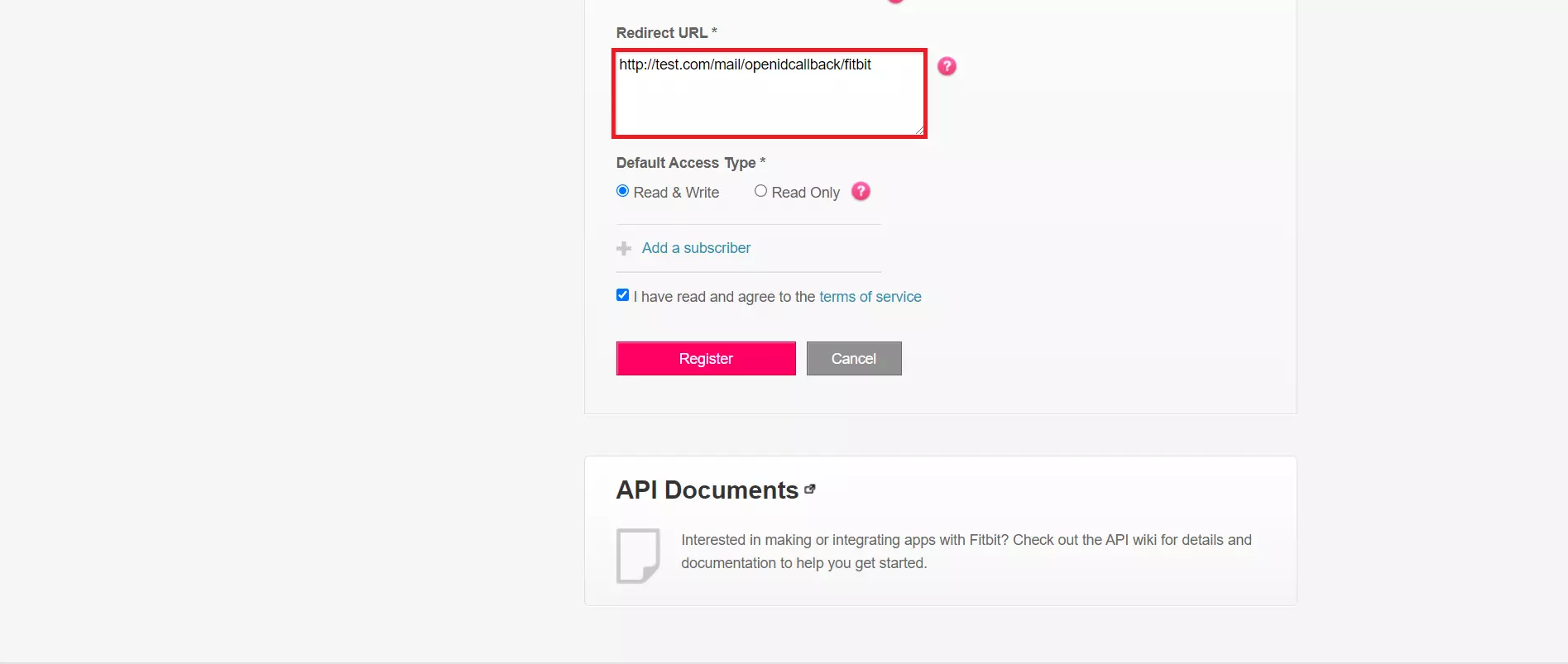 fitbit sign in enter redirect url