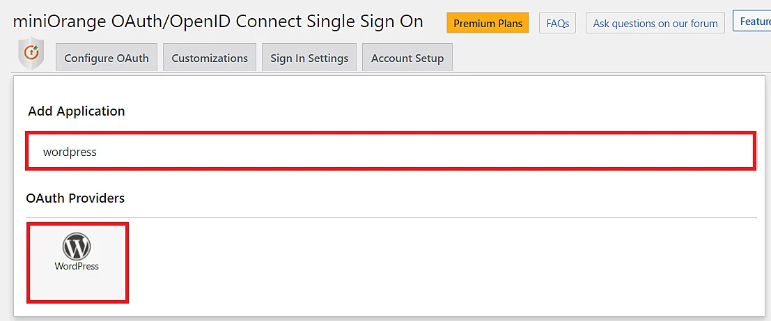 Single Sign-On (SSO) between two WordPress Sites - Add new application