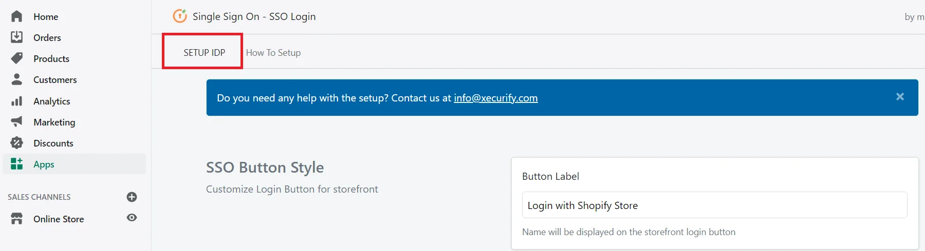 Azure AD oauth SSO shopify - add identity provider
