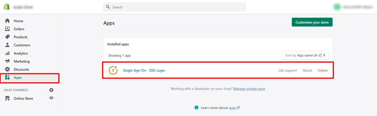 miniorange Shopify SSO - login with miniorange - shopify single sign on application