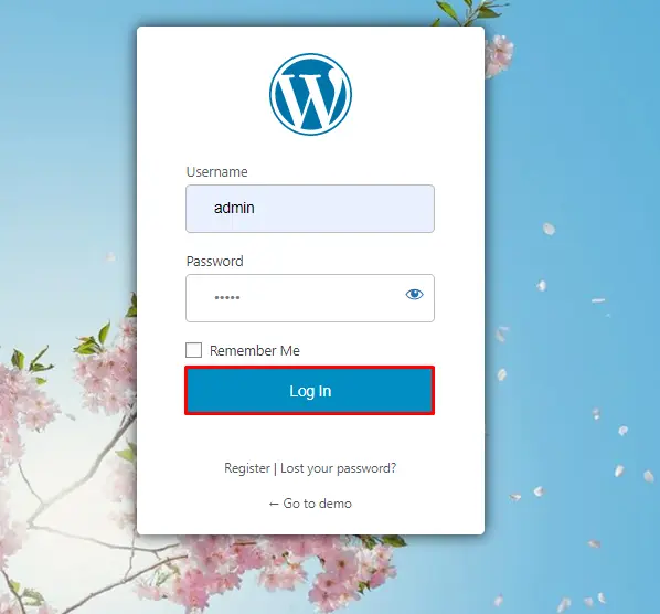 WordPress LoginPress login form - Enter your username and password