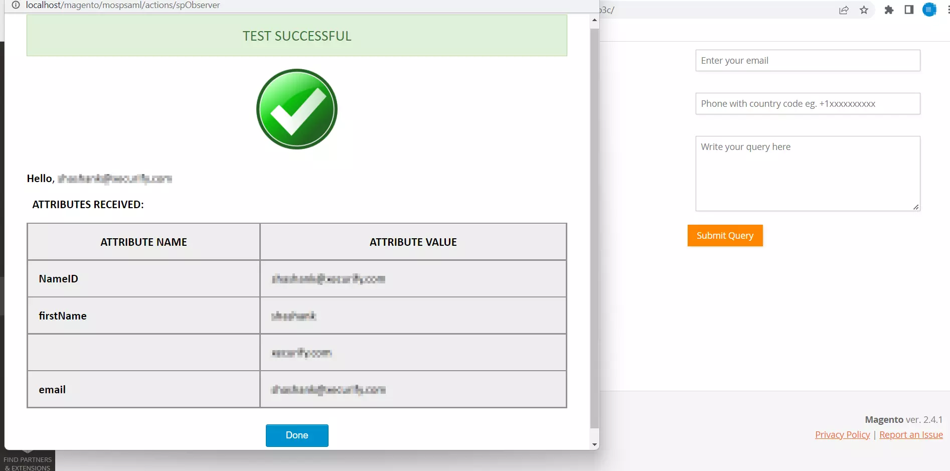 Absorb LMS Magento SSO - Absorb LMS Single Sign-On(SSO) Login in Magento - Test configuration