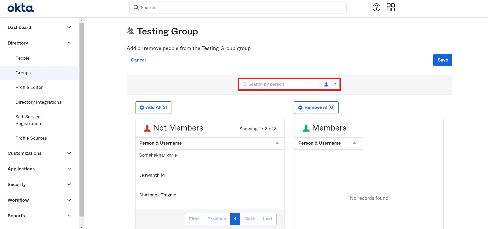 Okta Groups and Roles Assign