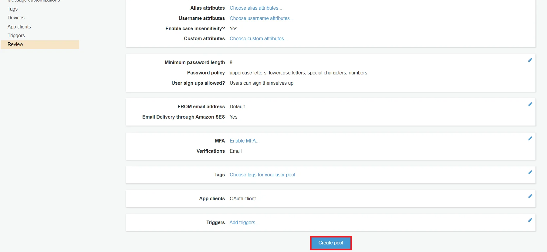 AWS Cognito Single Sign-On (SSO)  for Hubspot- Save AWS Cognito Pool