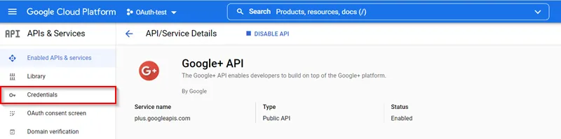 Drupal OAuth OpenID OIDC Single Sign On (SSO) Google Apps SSO Navigation Menu API And Services Credentials 