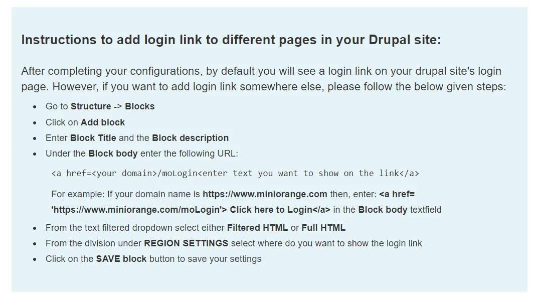 Drupal OAuth OpenID Single Single On - Add SSO link to other pages as well