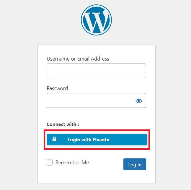  Elvanto  Single Sign-on (SSO) - WordPress create-newclient login button 