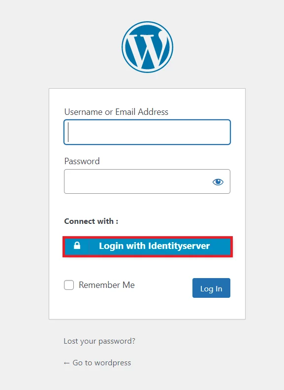IdentityServer3 Single Sign-on (SSO) - WordPress create-newclient login button