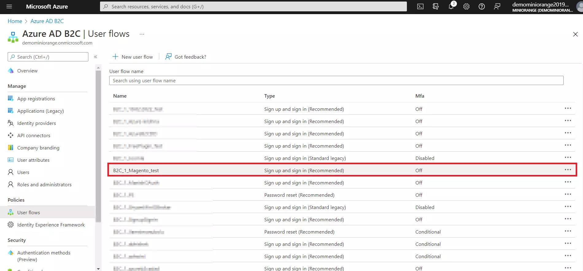  Azure AD B2C SSO OAuth / OpenID / OIDC Single Sign On, Azure AD SSO select user flow